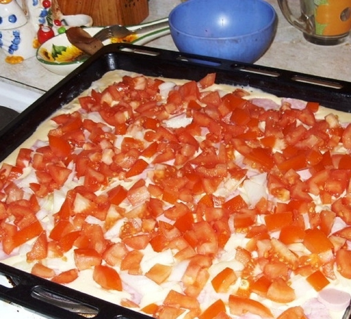 быстрая пицца в духовке на майонезе и яйцах фото 116