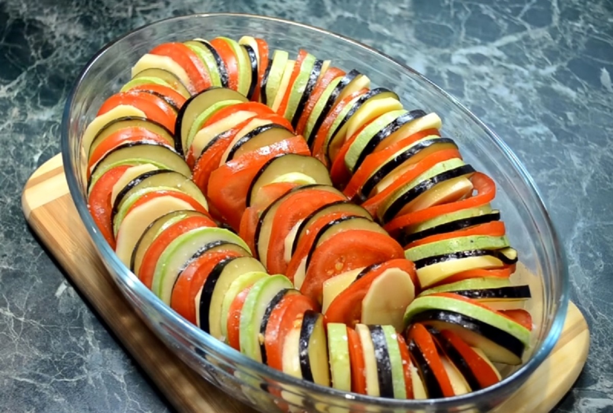 Овощи в духовке в форме