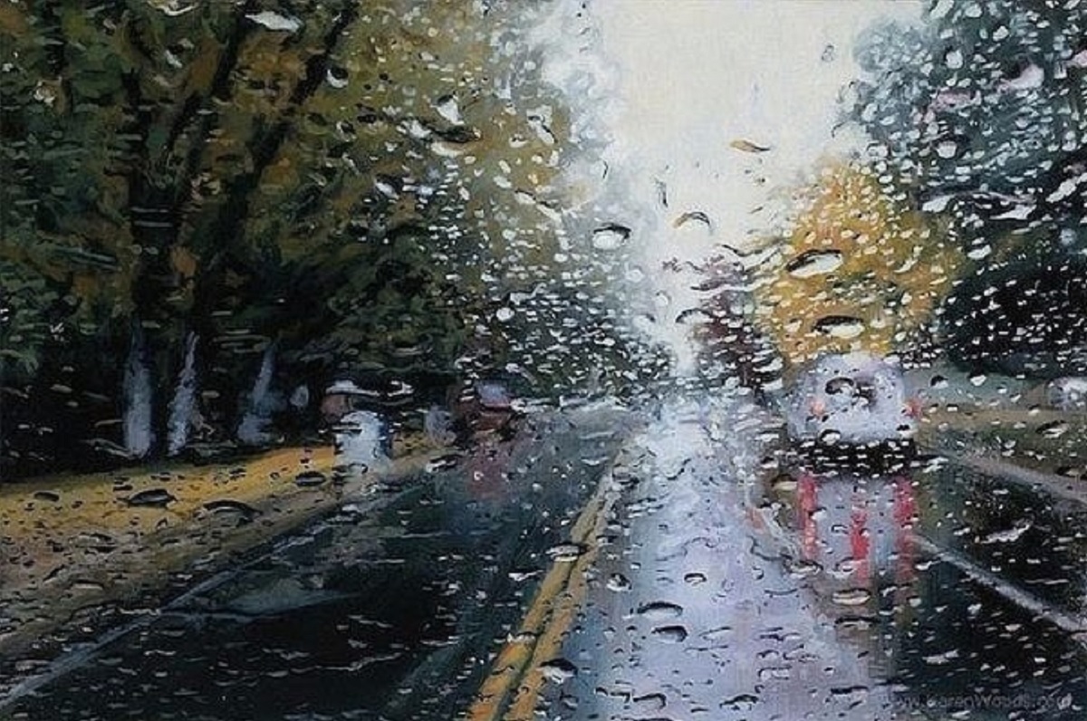Realistic rain. Фрэнсис МАККРОРИ картины дождя. Грегори Тилкер художник. Дождливые пейзажи Грегори Тилкера. Фрэнсис МАККРОРИ художник который рисует дождь.