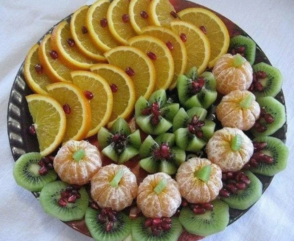 Нарезка из фруктов на праздничный стол в домашних условиях фото пошагово